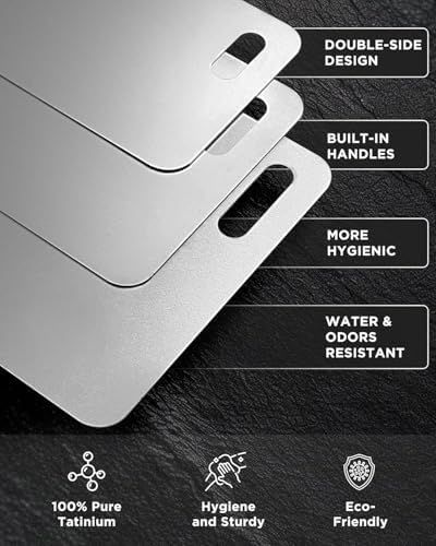 Titanium Cutting Board™ – Anti-Bacterial | No Microplastics | Rust-Proof | Food Safe