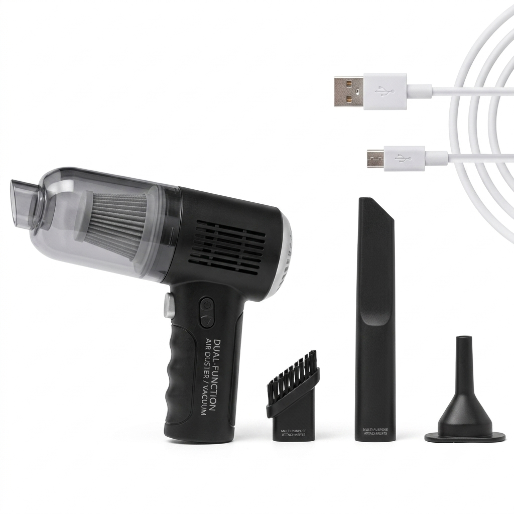 3-in-1 Cordless Handheld Vacuum Cleaner | Strong Suction | Wet & Dry Dual Mode | LED Light | Car, Carpet & Home Use