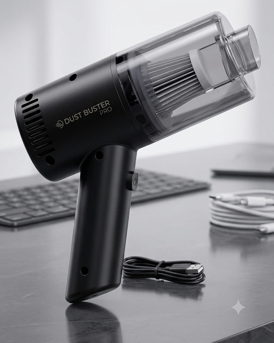 3-in-1 Cordless Handheld Vacuum Cleaner | Strong Suction | Wet & Dry Dual Mode | LED Light | Car, Carpet & Home Use