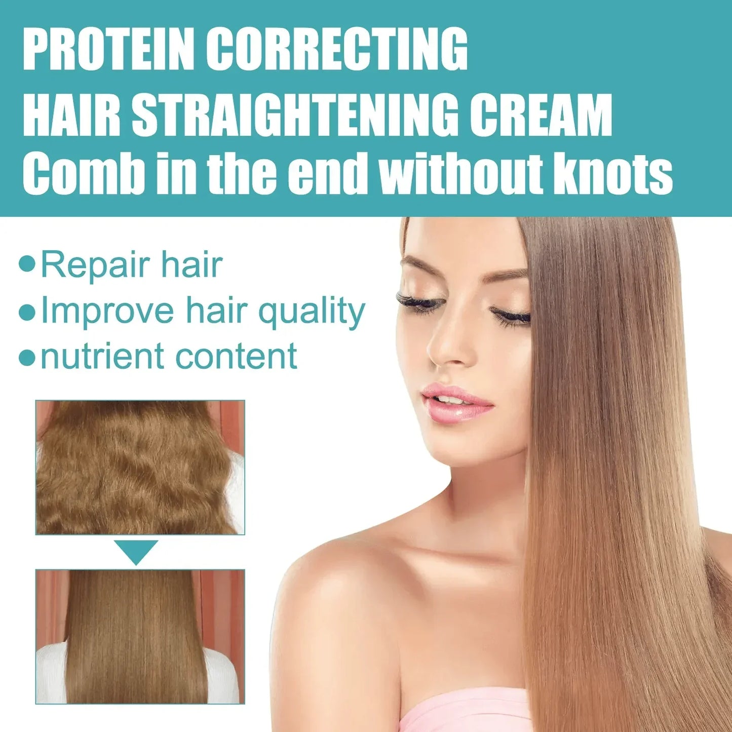 Protein Hair Straightening Cream – Gentle Damage-Repair & Smoothing Formula 60ml