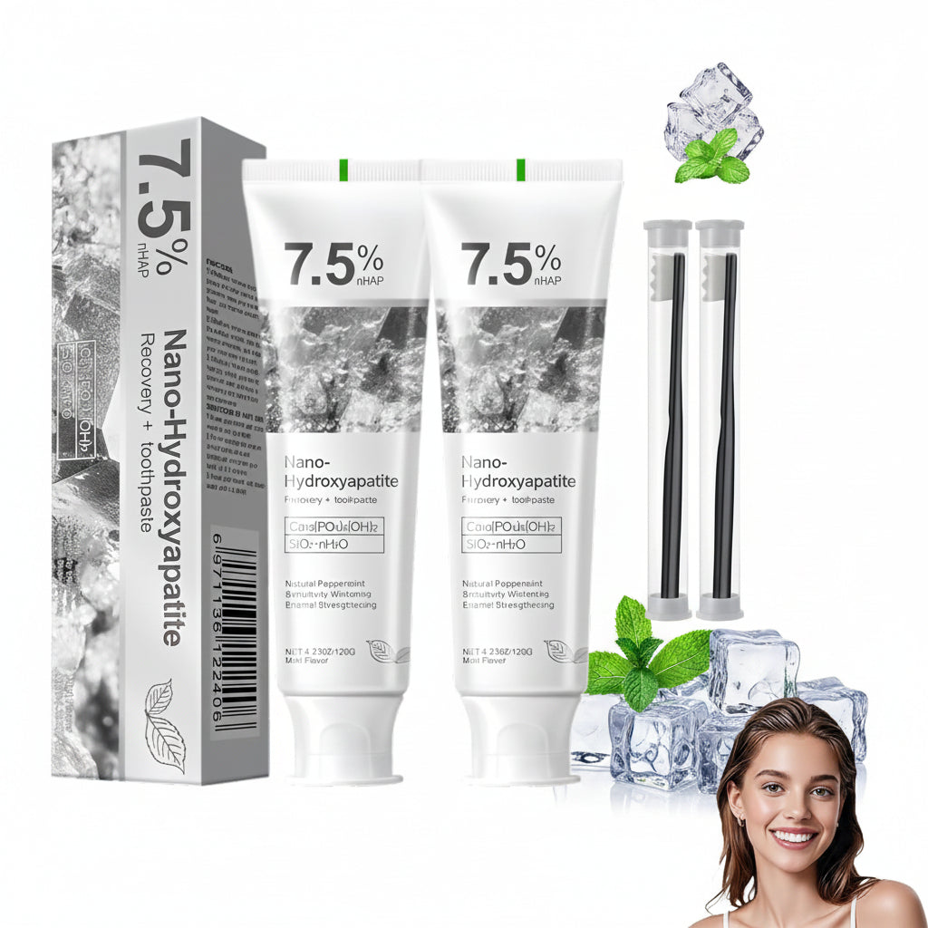 7.5% Nano Hydroxyapatite Fluoride Toothpaste – Teeth Whitening & Enamel Care