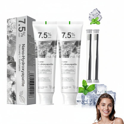 7.5% Nano Hydroxyapatite Fluoride Toothpaste – Teeth Whitening & Enamel Care