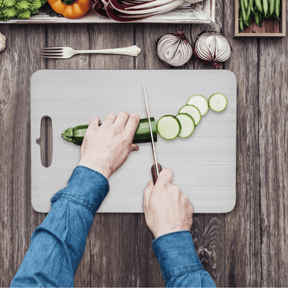 Titanium Cutting Board™ – Anti-Bacterial | No Microplastics | Rust-Proof | Food Safe