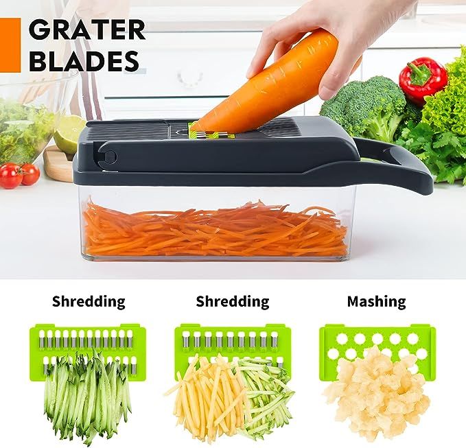 Stainless Steel Vegetable Chopper Slicer and Cutter - Multi-Use Kitchen Tool