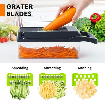 Stainless Steel Vegetable Chopper Slicer and Cutter - Multi-Use Kitchen Tool