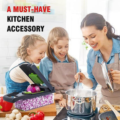 Stainless Steel Vegetable Chopper Slicer and Cutter - Multi-Use Kitchen Tool
